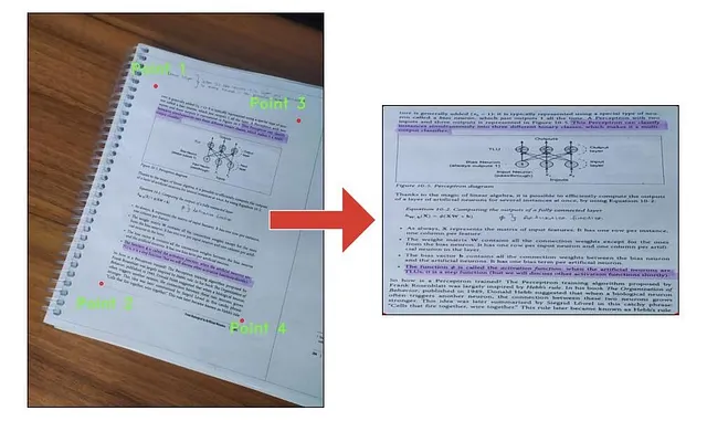 Adjusting Object Orientation with Perspective Transformations Using OpenCV